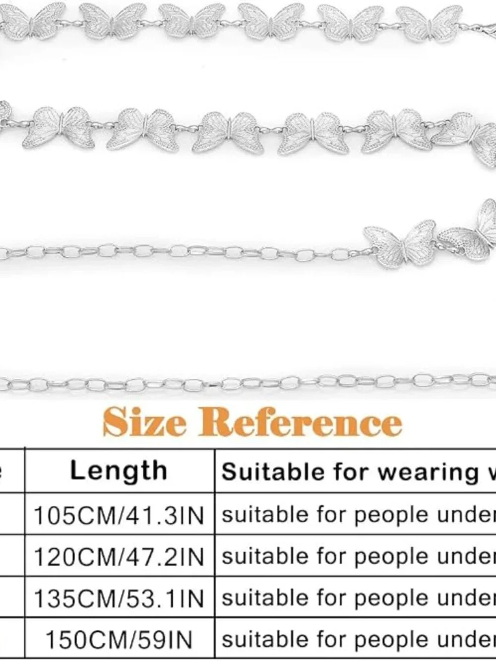 8-Way Metal Waist Chain for Women & Girls | Adjustable Belly Chain